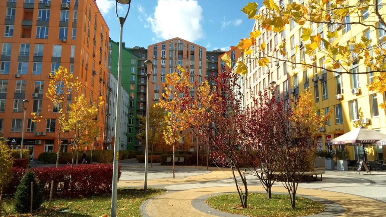 Positive Smile Studio Apartment In The Colorful Comfort Town Residental Complex. Kt-06. Kyjev Exteriér fotografie
